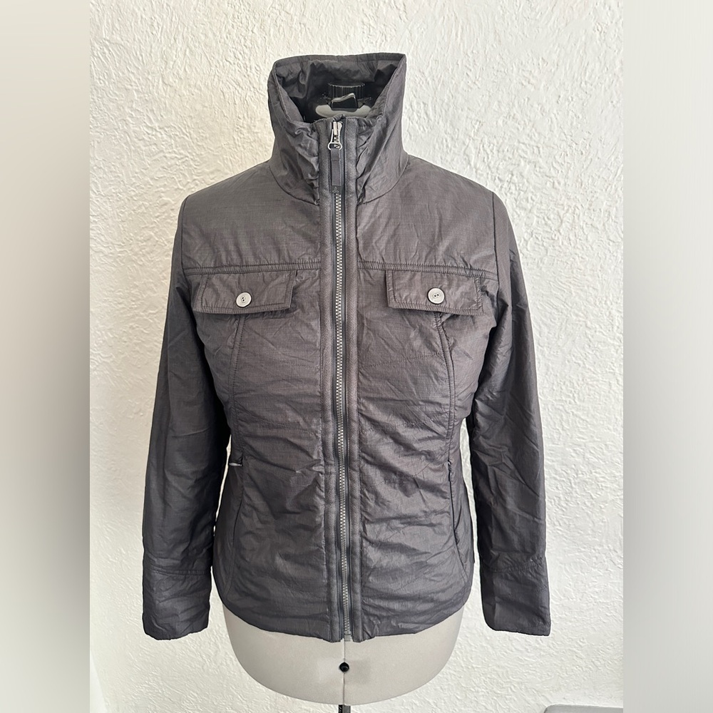 Women’s Prana lightweight size medium dark grey puffer jacket
